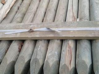 Boompaal rond gefreesd 200cm, dia 6cm