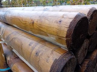 Boompaal rond gefreesd 400cm, dia 12cm